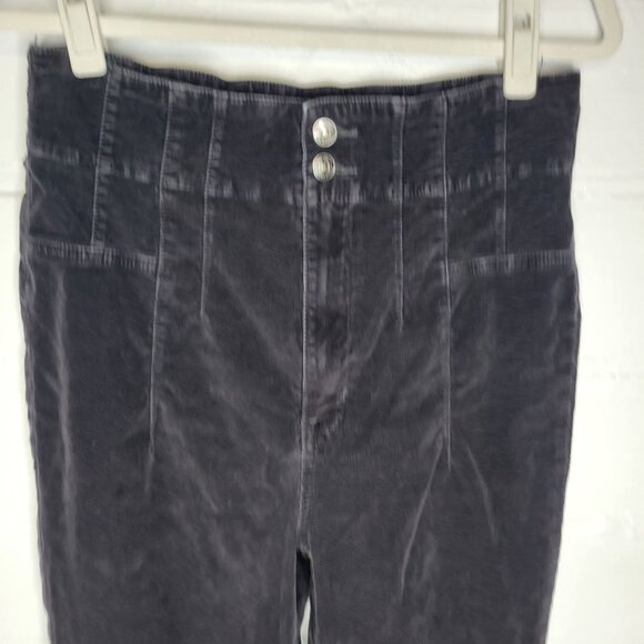 We The Free Women's Size 32 Corduroy Pants Flare Black - Picture 4 of 6